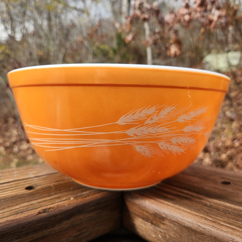 Vintage Pyrex Autumn Harvest Wheat Pattern 2.5 Quart Bowl #403 - Picture 8 of 16